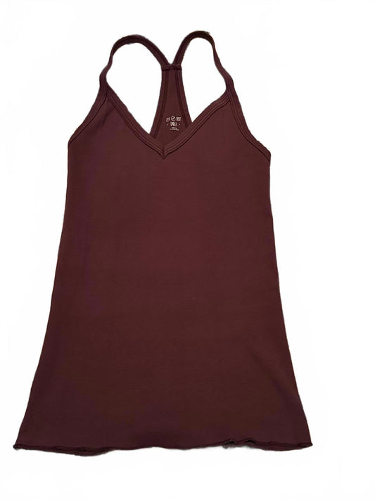Out From Under Women's Burgundy Cotton Tank Top Size S