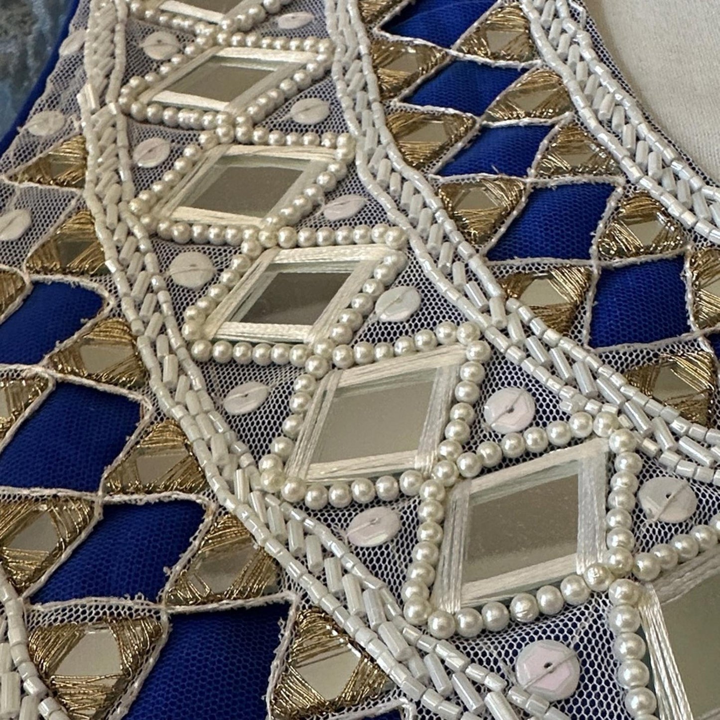 Elegant White and Blue 2-piece Gagra Girls