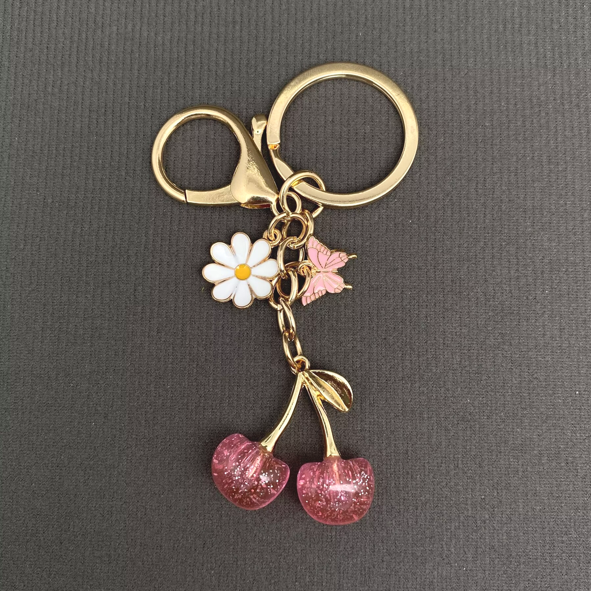 Cherry Keychain: Red