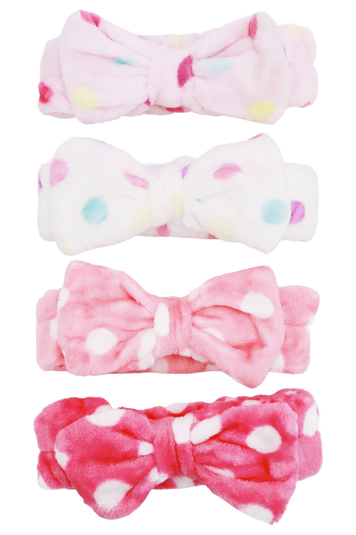 Leopard Polka Dot Solid Mix Fuzzy Spa Headband: ASSORTED / ONE SIZE