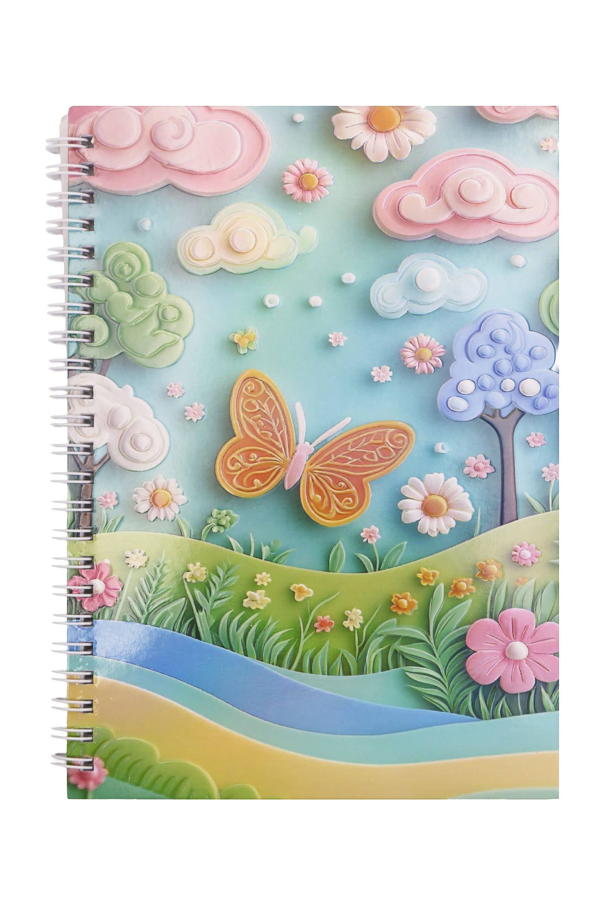 Flower Variety Iridescent A5 Spiral Bound Notebook - 12 Pcs: ASSORTED / ONE SIZE