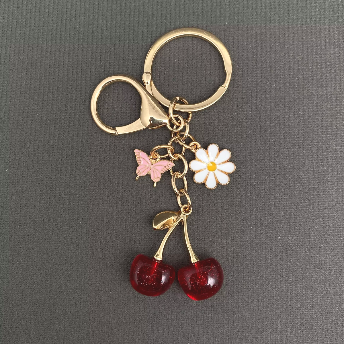 Cherry Keychain: Red