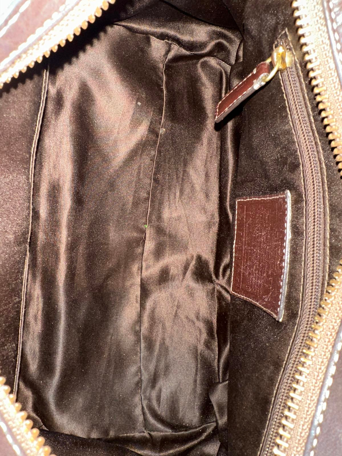 Coach Y2K Signature Stripe Barrel Satchel Canvas Leather