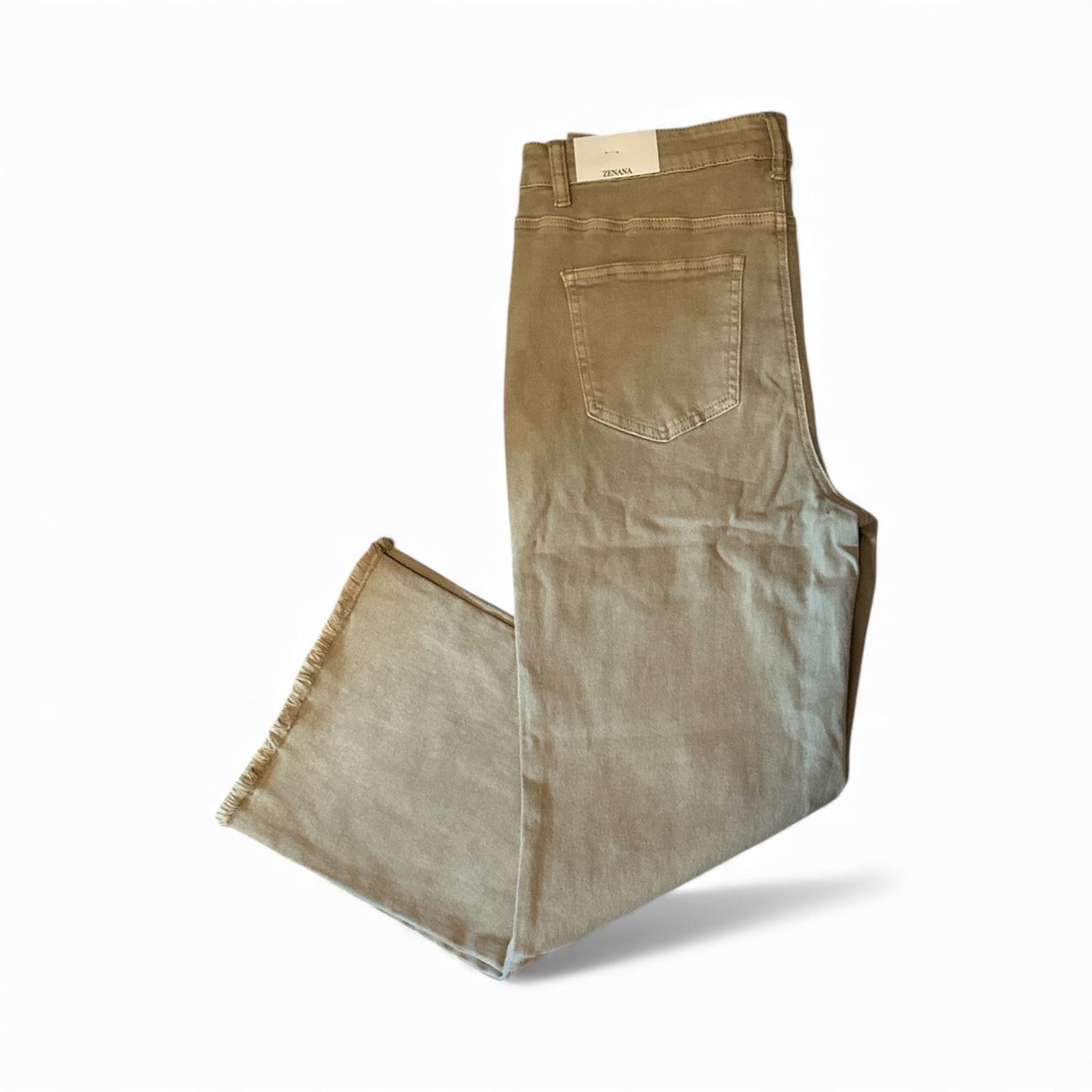 Zenana Women's Casual Wide-Leg Pants in Beige