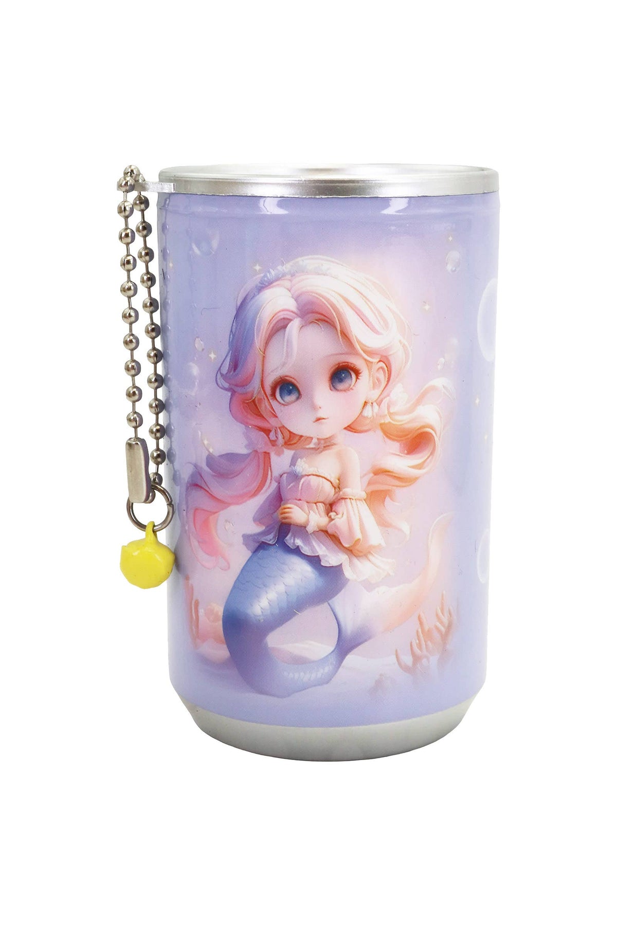 Cute Cartoon Mermaid Soda Pop Can Mini Wet Wipes Keychain: ASSORTED / ONE SIZE