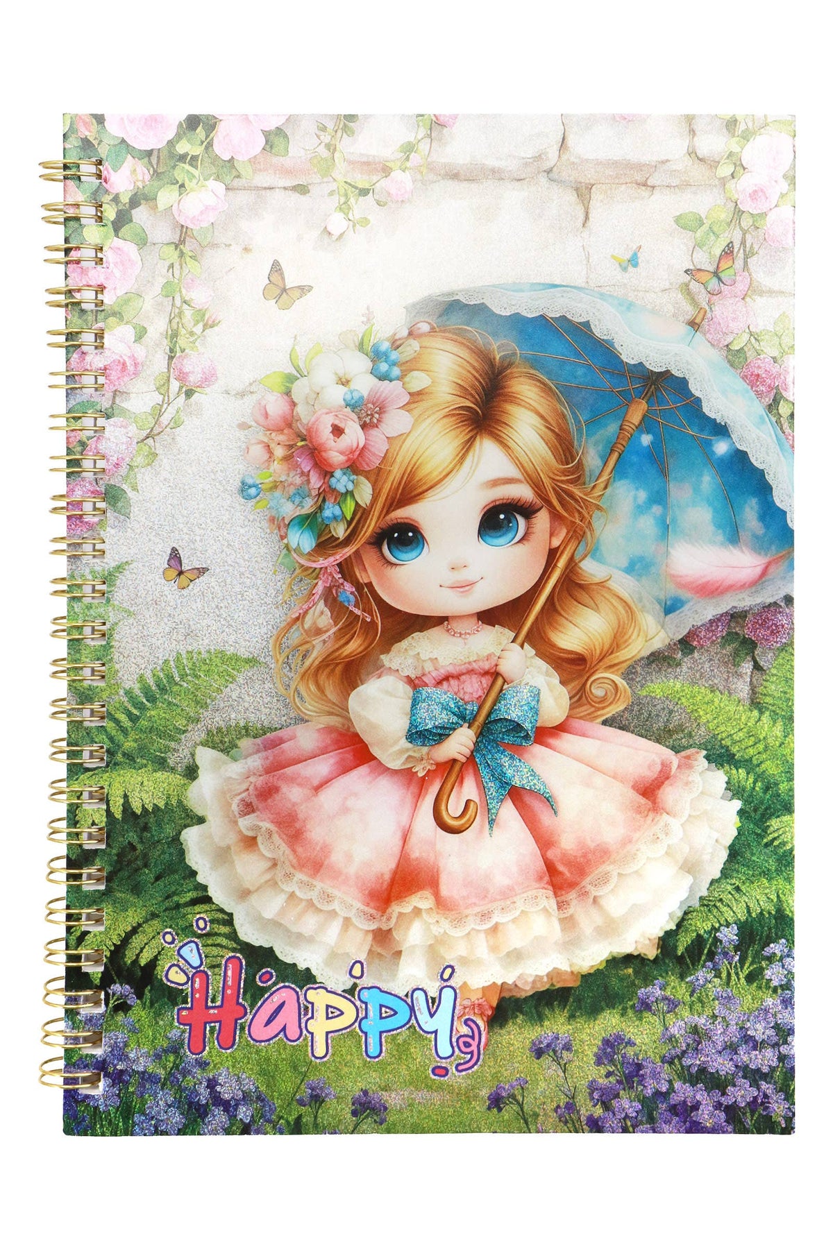 Princess Iridescent A5 Spiral Bound Notebook - 12 Pcs: ASSORTED / ONE SIZE