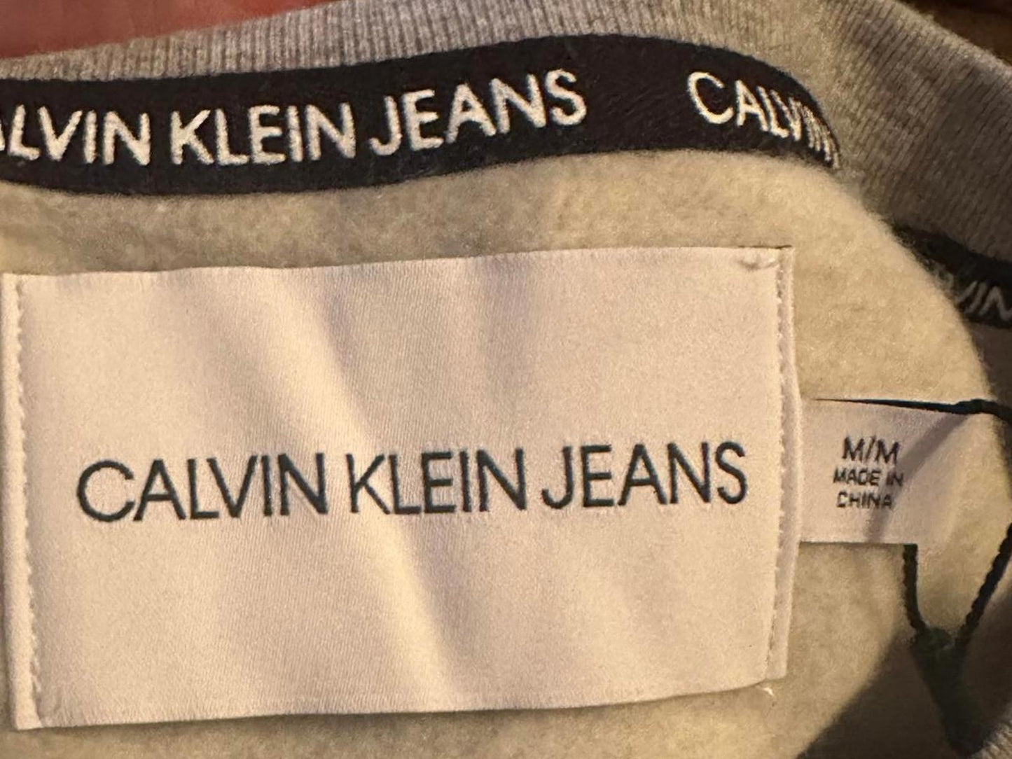 Calvin Klein Grey Sequin Leopard Print Sweatshirt M NWT