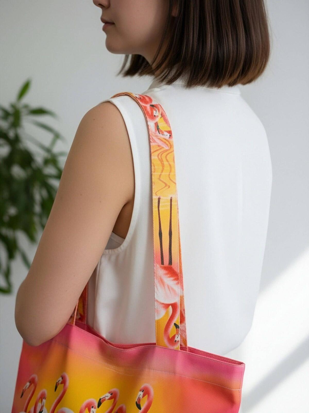 Hot Pink Flamingo Art Inspired Luxe Shoulder Bag