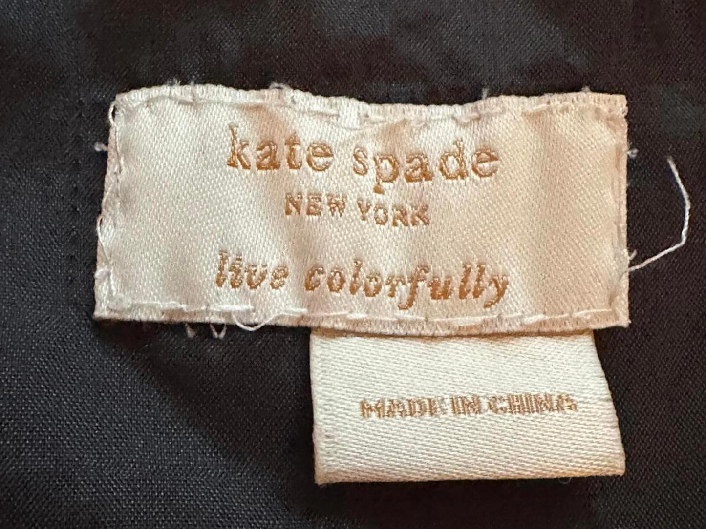 Kate Spade Black Women's Blouse with Floral Neckline Detail