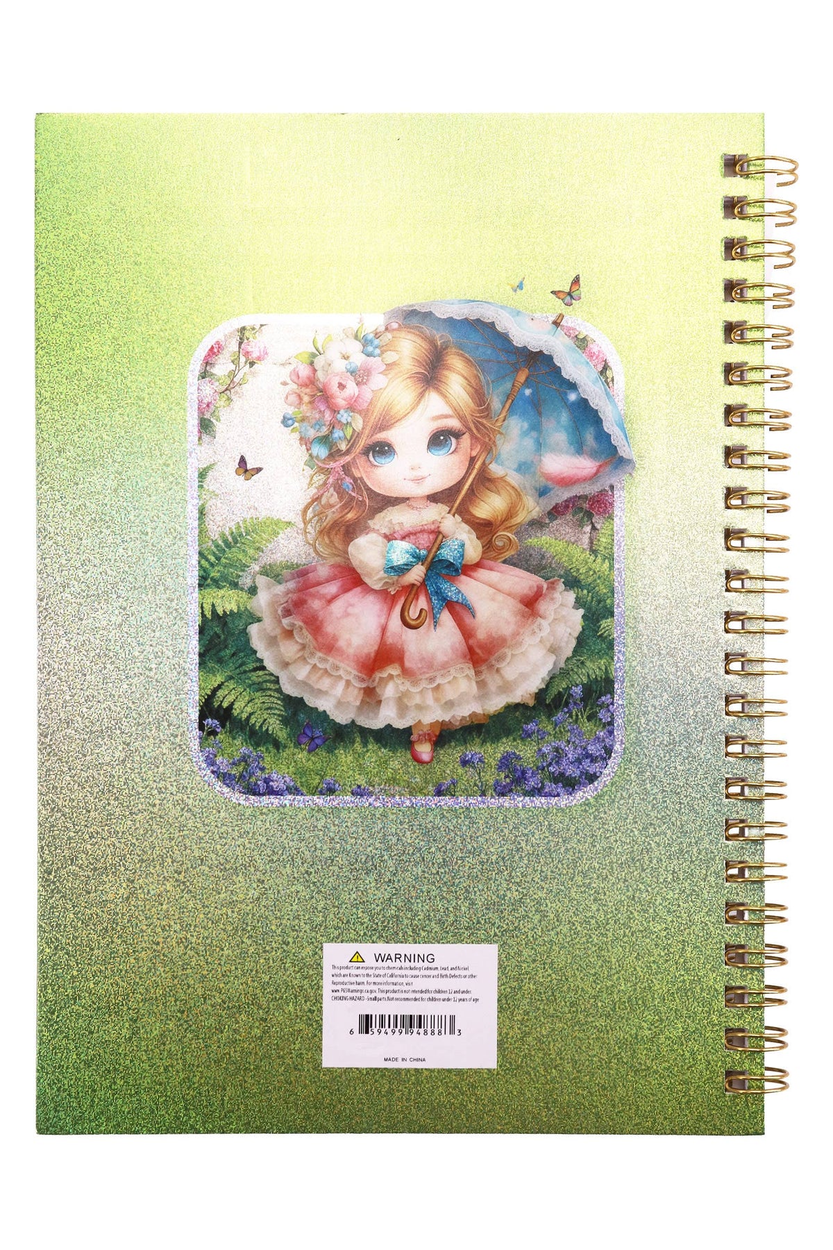 Princess Iridescent A5 Spiral Bound Notebook - 12 Pcs: ASSORTED / ONE SIZE