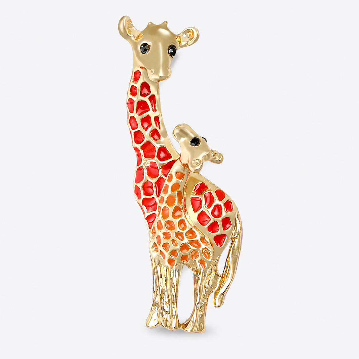 Vibrant Enamel Giraffe Animal Brooch Pin: A2