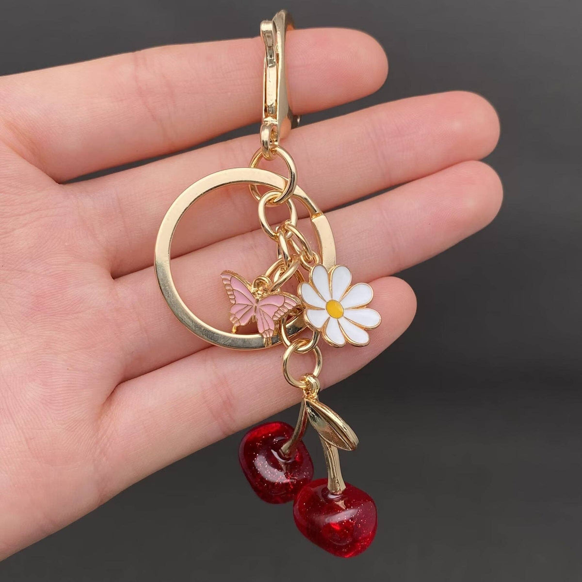 Cherry Keychain: Red
