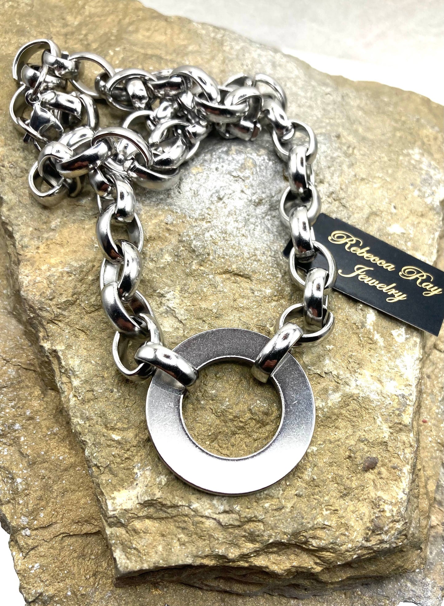 Chunky Silver Statement Necklace