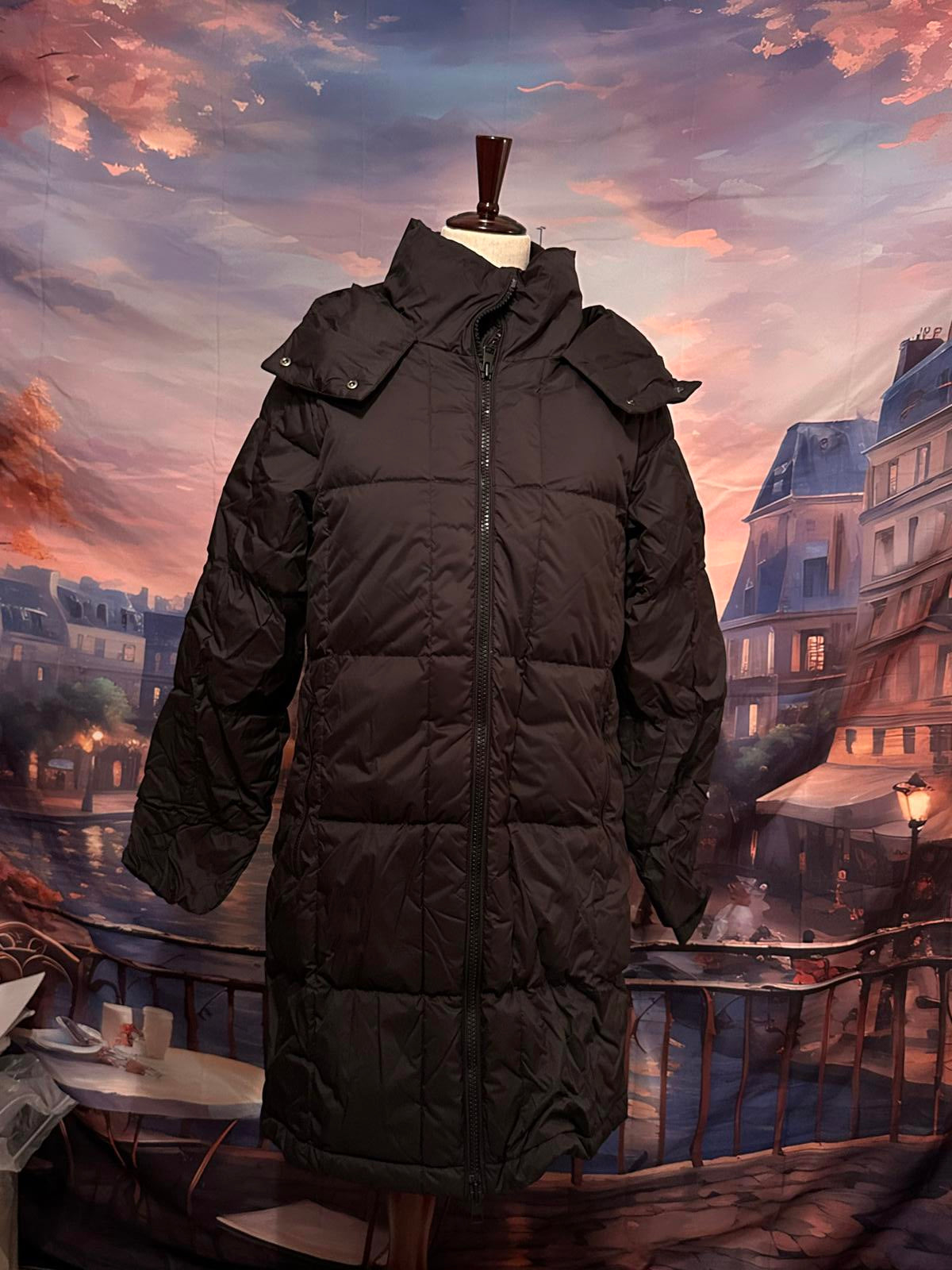 Mondetta Black Women's Long Puffer Coat with Hood Size XS