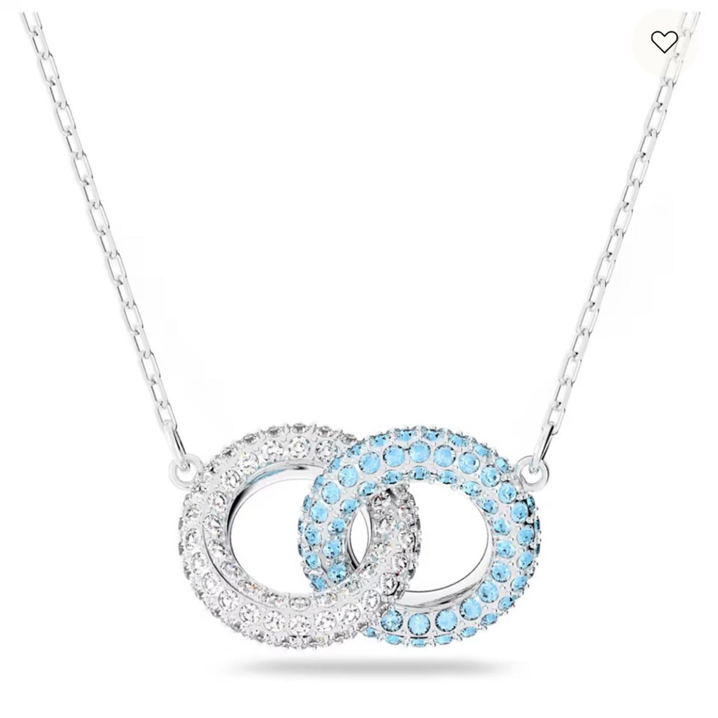 Swarovski Interlocking Circles Crystal Necklace 16 inches