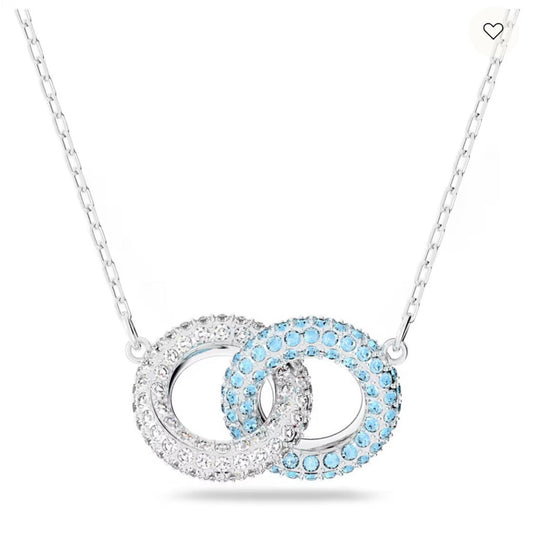 Swarovski Interlocking Circles Crystal Necklace 16 inches