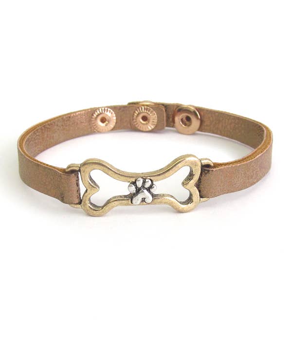 ( A415 )  PET LOVERS INSPIRATION BONE BRACELET