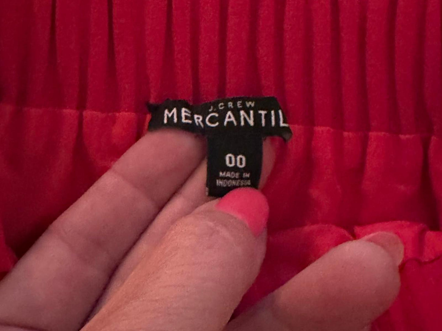 J.Crew Red Women's Chic Skirt - Size 00