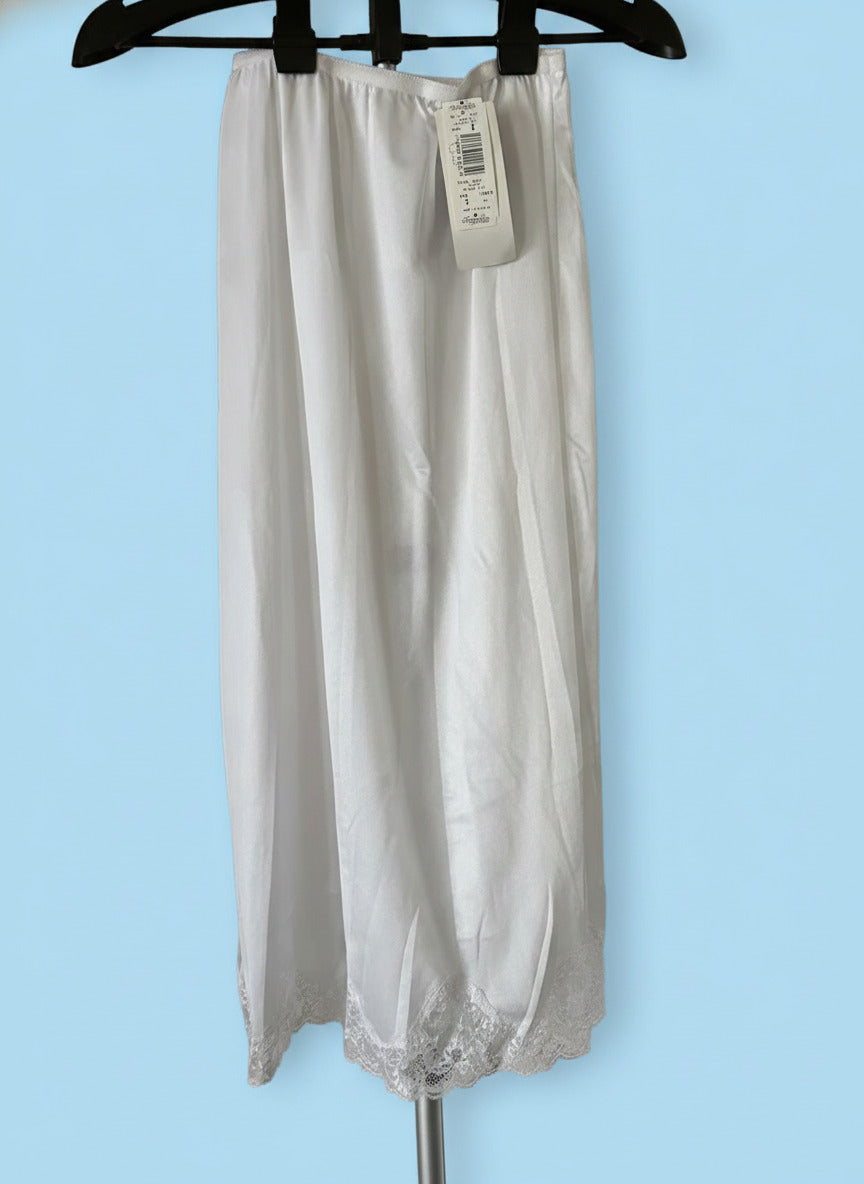 Nancy King White Lace Half Slip Small NWT Vintage