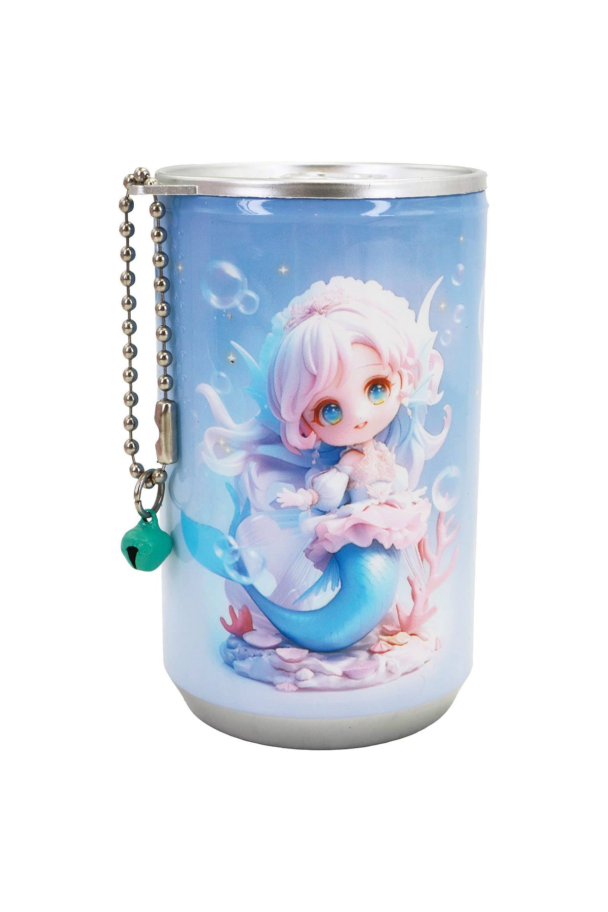 Cute Cartoon Mermaid Soda Pop Can Mini Wet Wipes Keychain: ASSORTED / ONE SIZE