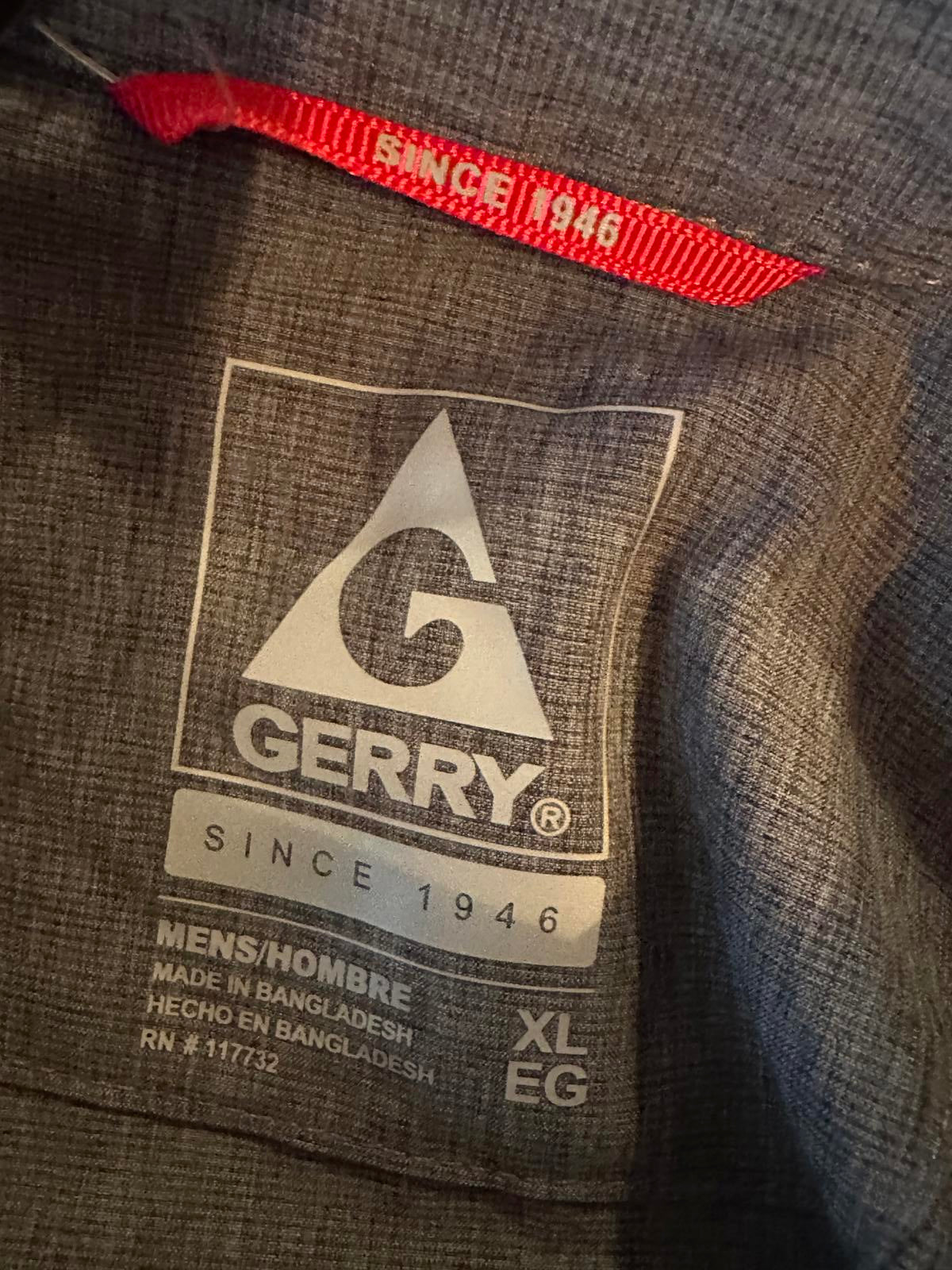 Gerry Men's Short Sleeve Button-Up Shirt in Gray Size XL