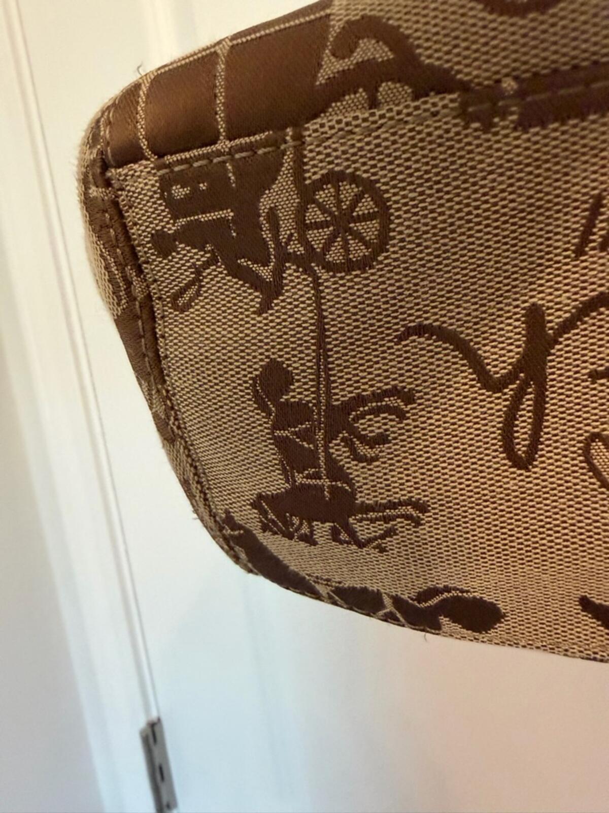 Coach Y2K 2009 Tan Signature Canvas Tote with Carriage Print