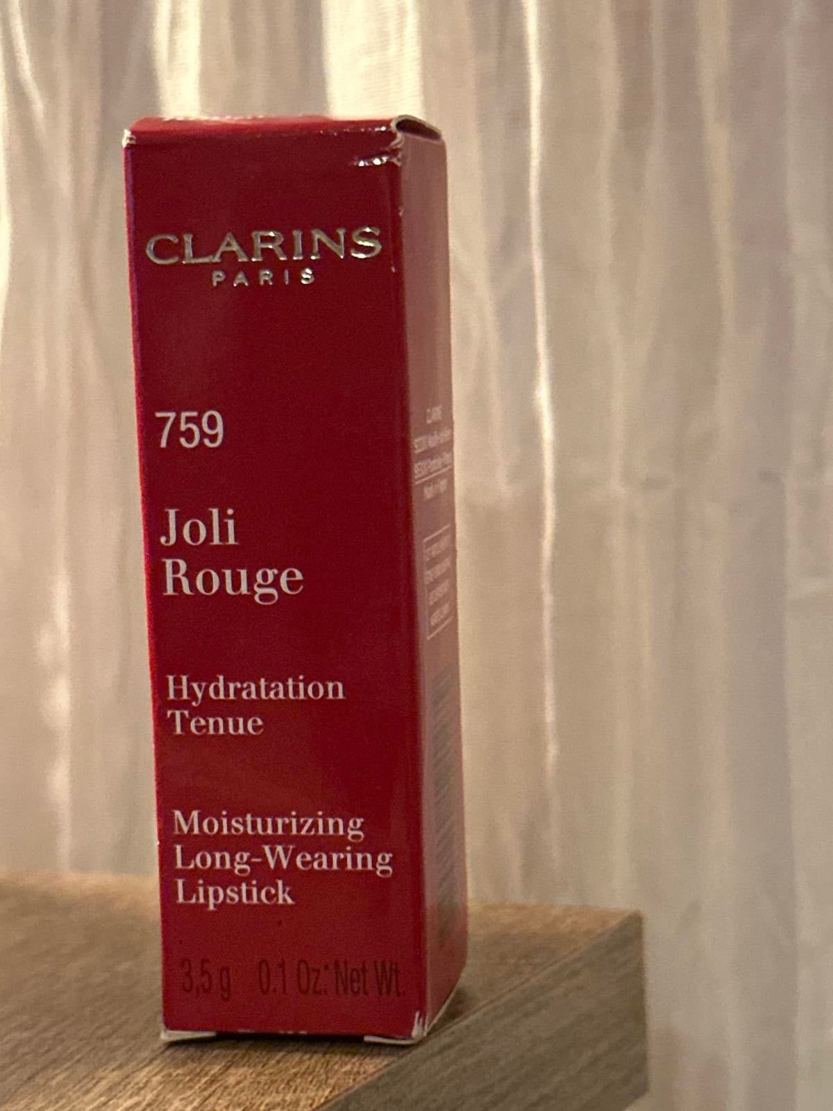 Clarins Joli Rouge 759 Moisturizing Long‑Wear Lipstick NEW