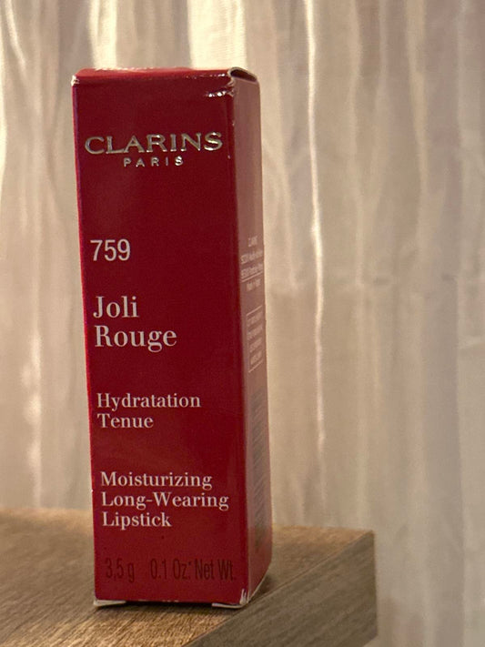 Clarins Joli Rouge 759 Moisturizing Long‑Wear Lipstick NEW