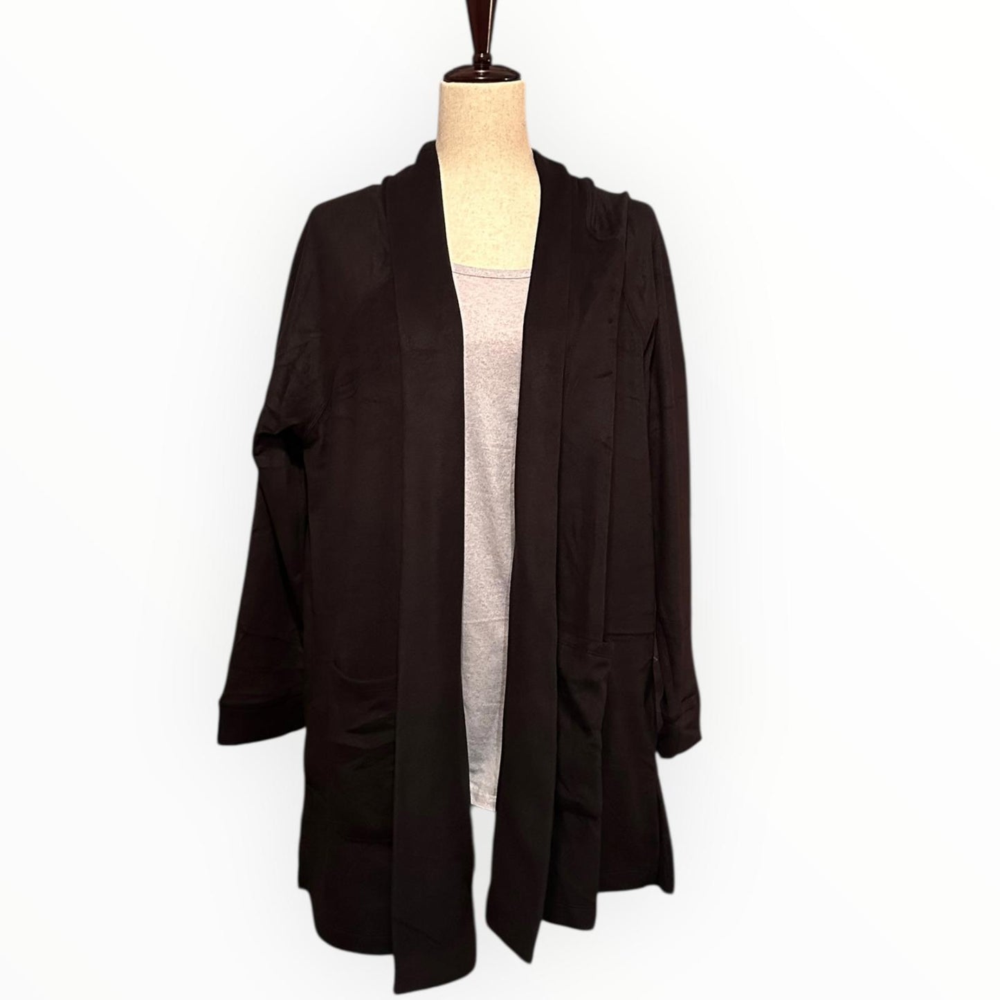 Carole Hochman 3‑Piece Women’s Black Cardigan Gray Set