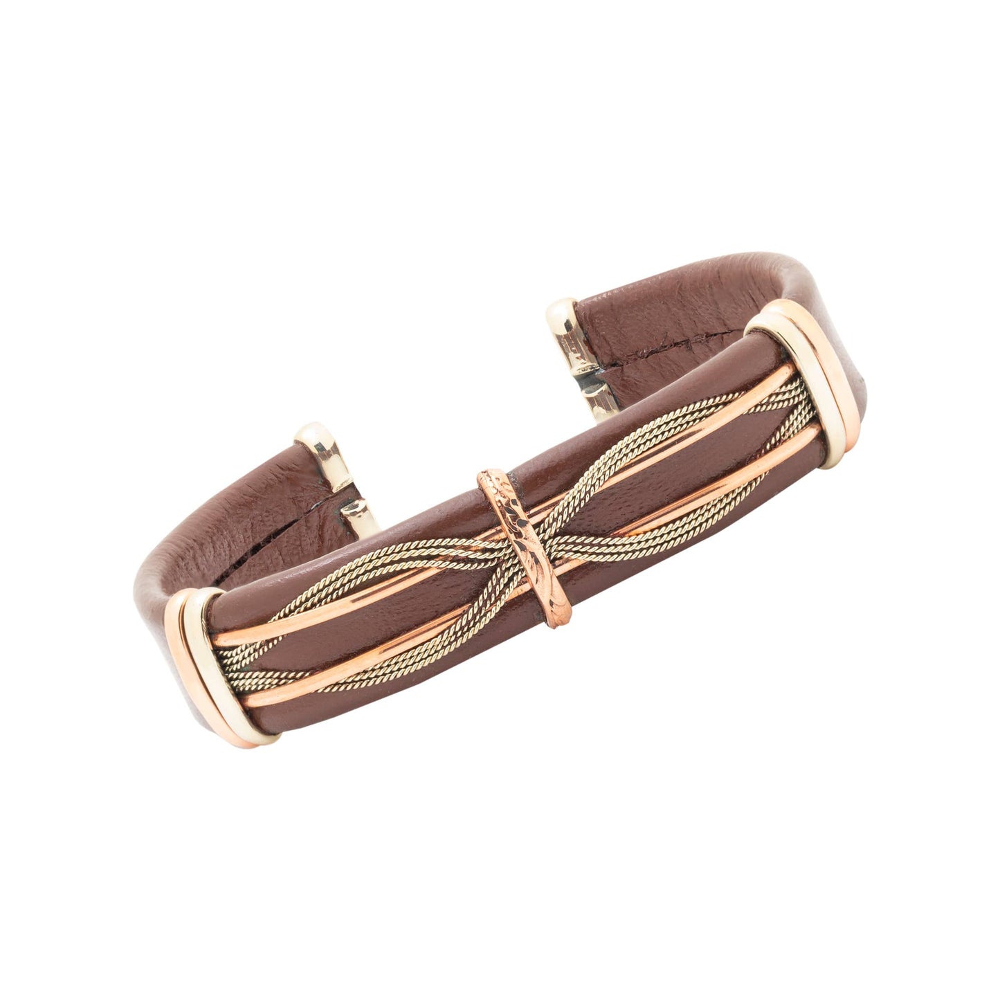 BR.ULB.0406 - Men's Unique Leather Bracelet, Brown