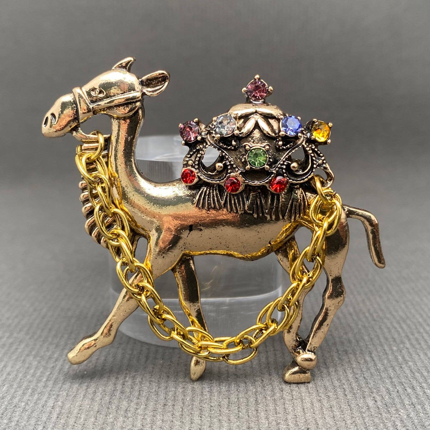 Rhinestone Inlaid Camel Brooch