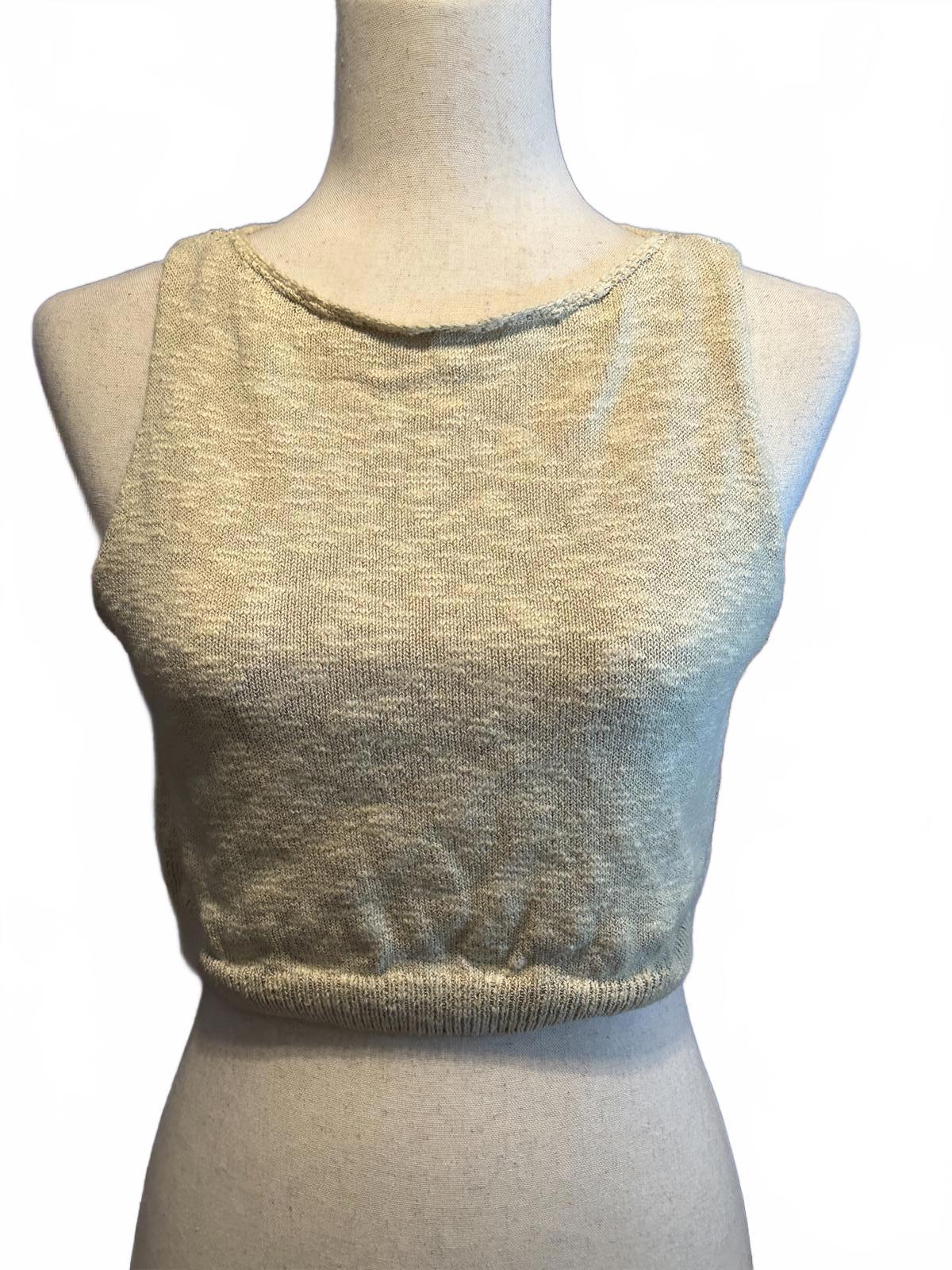 Commense Women's Knit Crop Top Tank Size S
