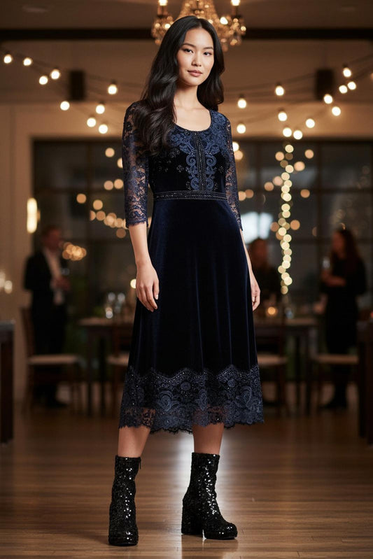 Black Sequin Women’s Ankle Boots Block Heel Size 6M