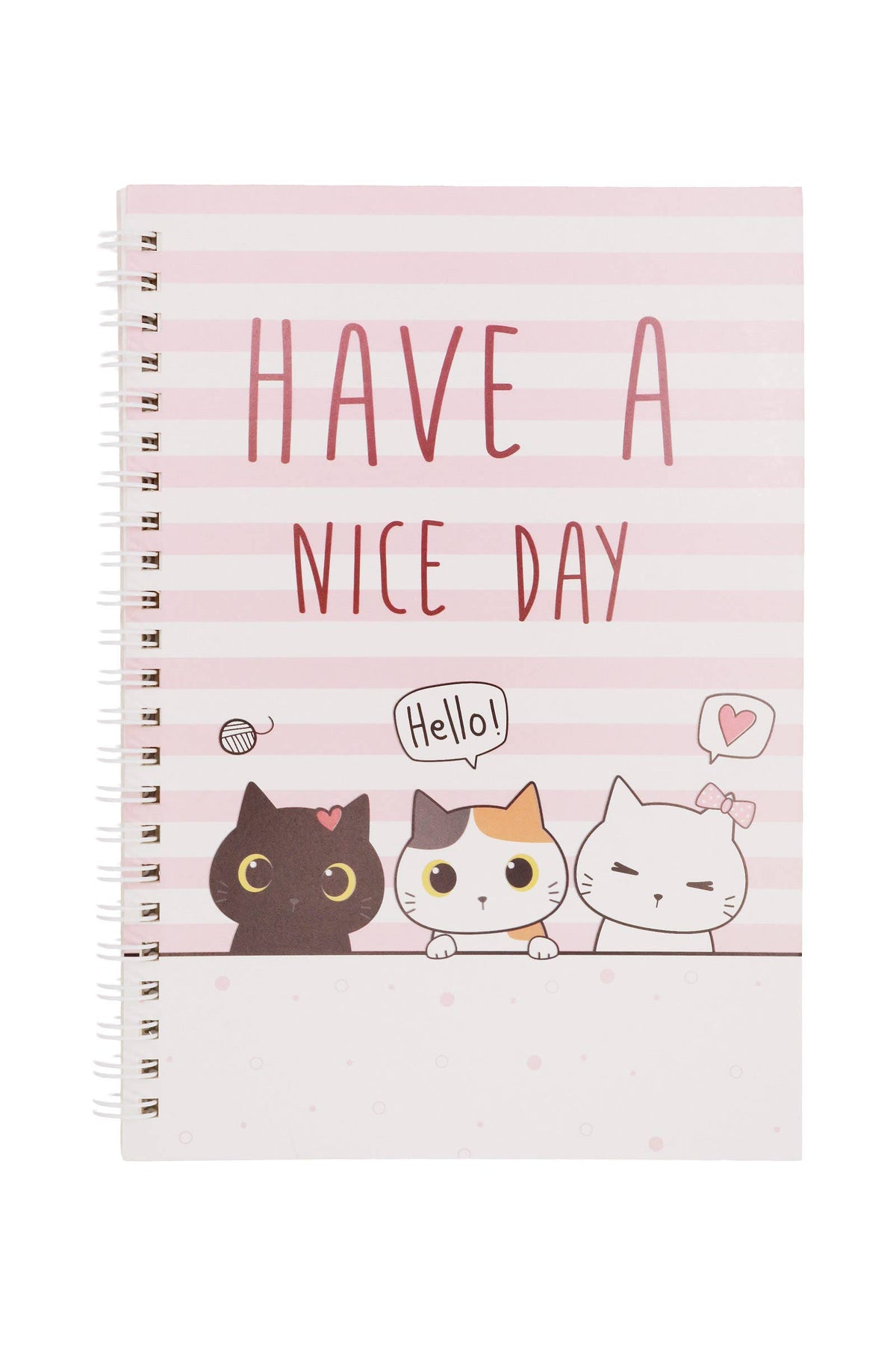 Cute Cat A5 Spiral Bound Notebook - 12 Pcs: ASSORTED / ONE SIZE