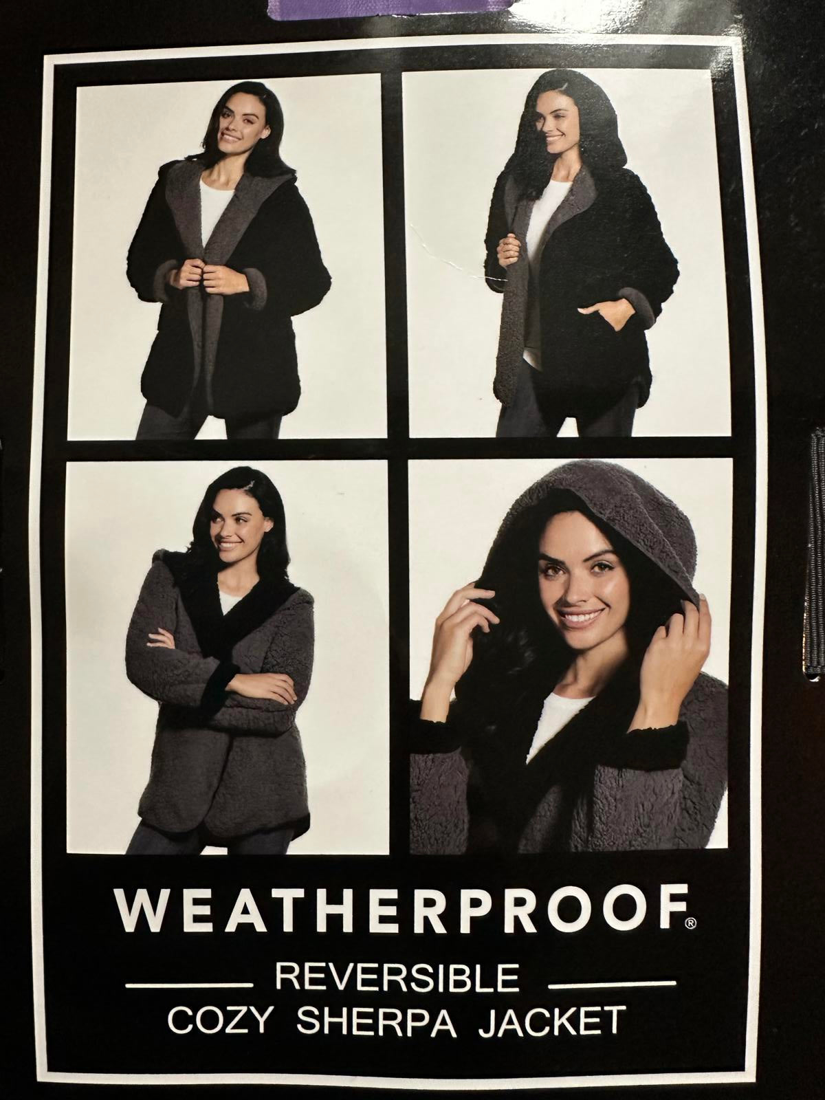 Weatherproof Reversible Cozy Sherpa Jacket for Women XS