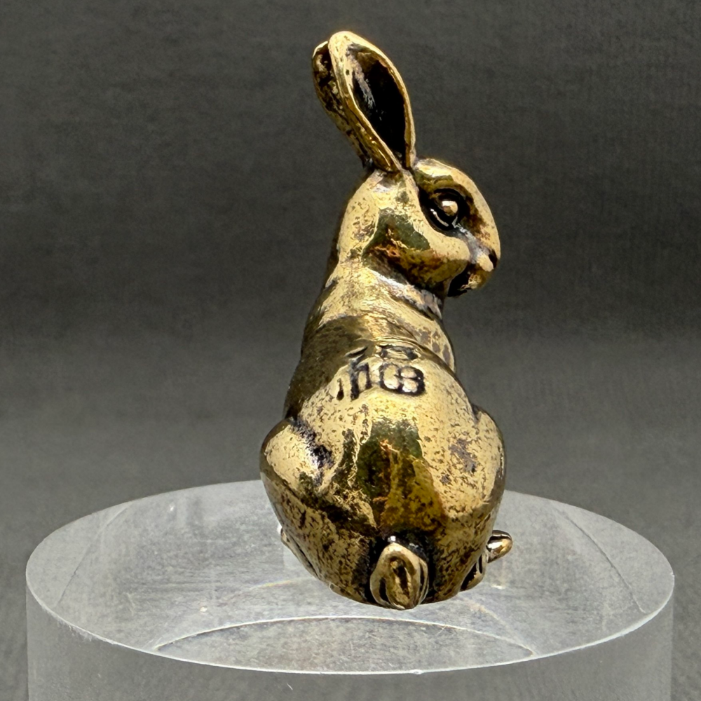 '福’ Rabbit Brass Crafts Desktop Ornaments