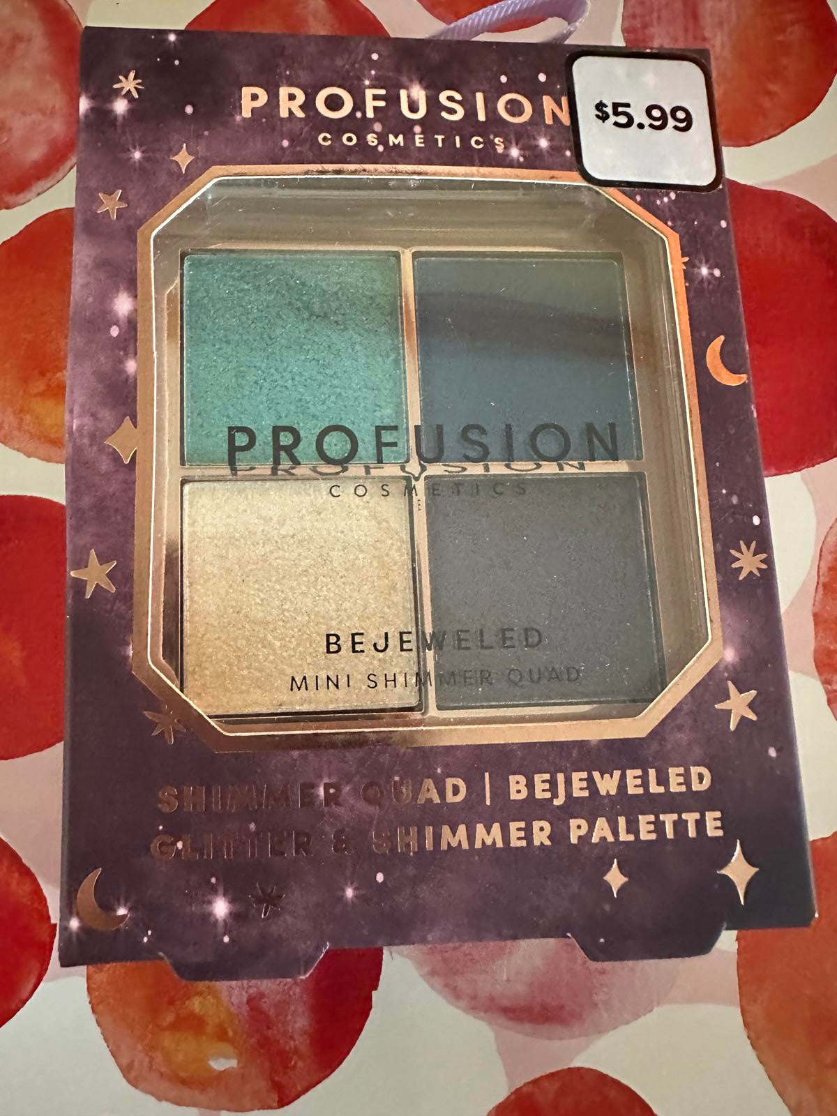 Profusion Cosmetics Bejeweled Mini Shimmer Quad Eyeshadow Palette