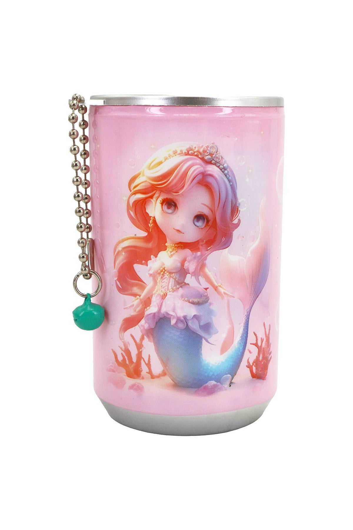 Cute Cartoon Mermaid Soda Pop Can Mini Wet Wipes Keychain: ASSORTED / ONE SIZE