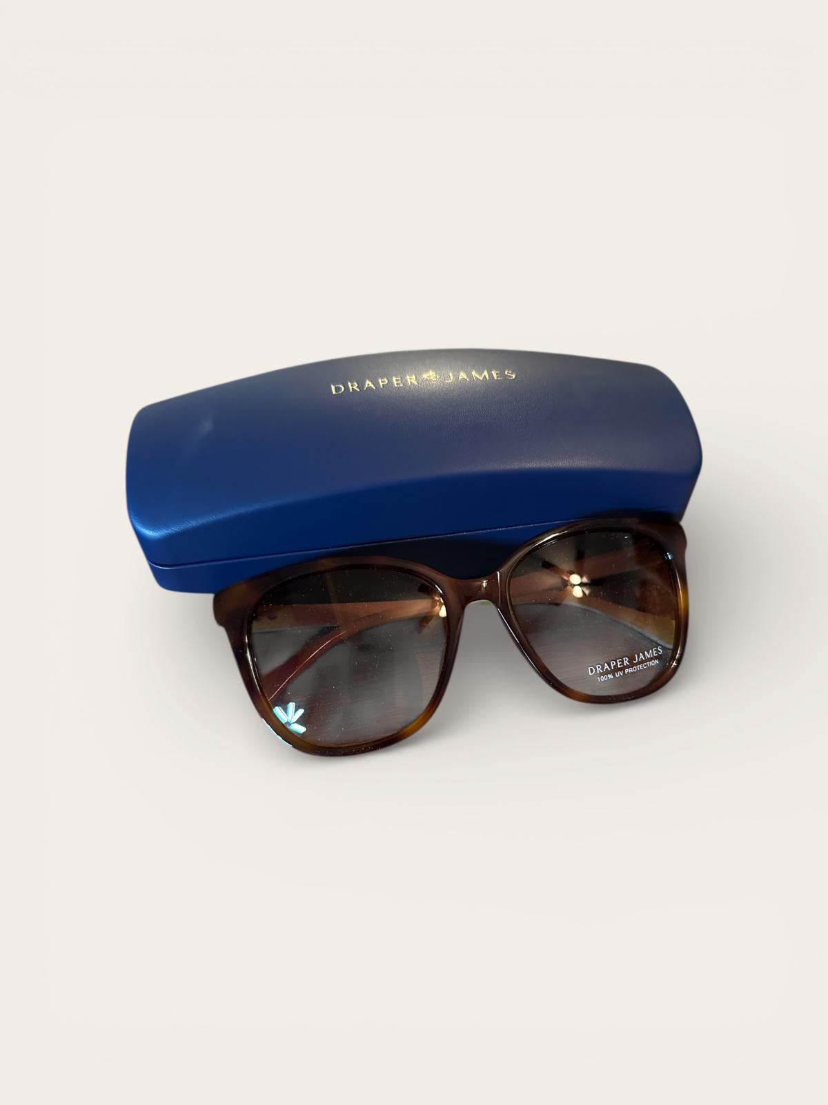 Draper James Tortoise Frame Sunglasses with Yellow Arms