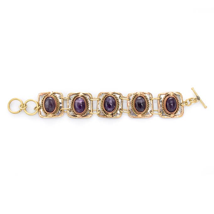 Janya Essential Stone Link Bracelet - Amethyst