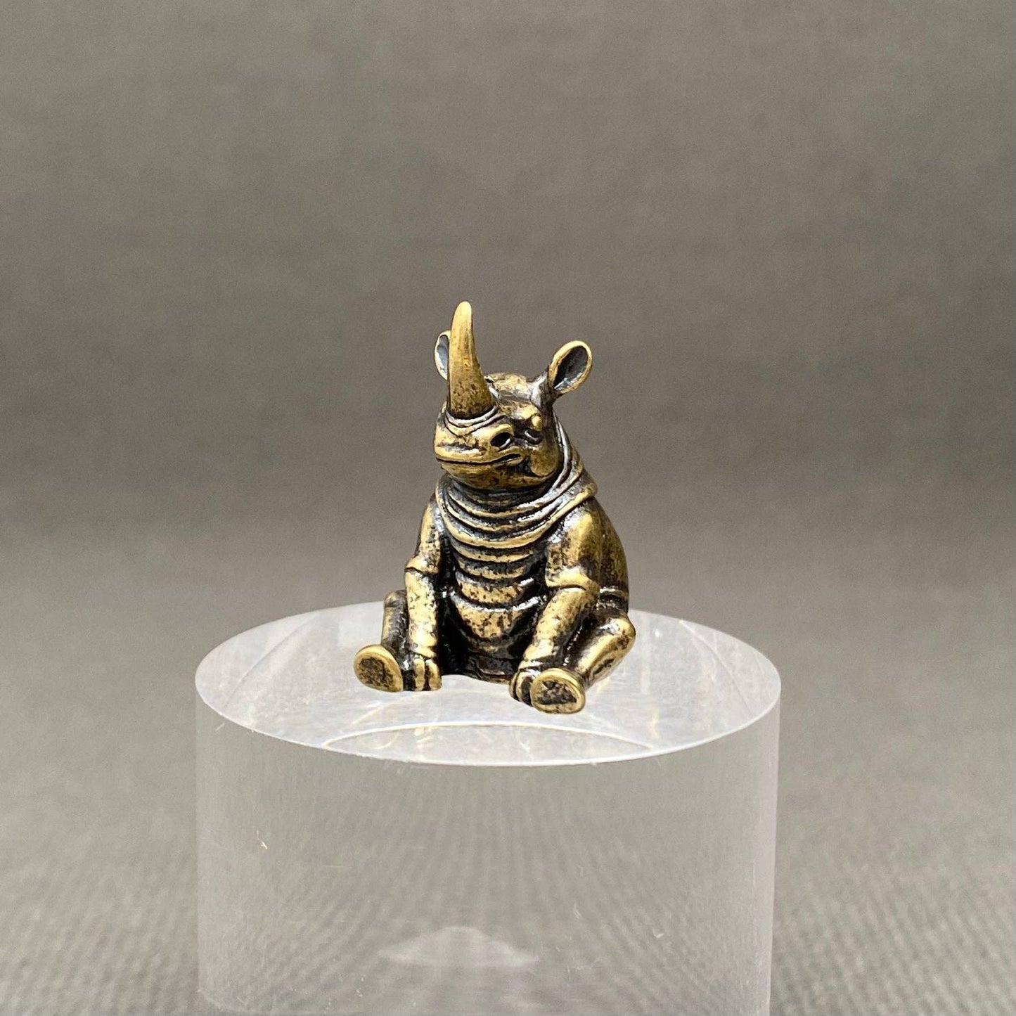 Brass Rhinoceros Crafts Decoration Desktop Ornaments
