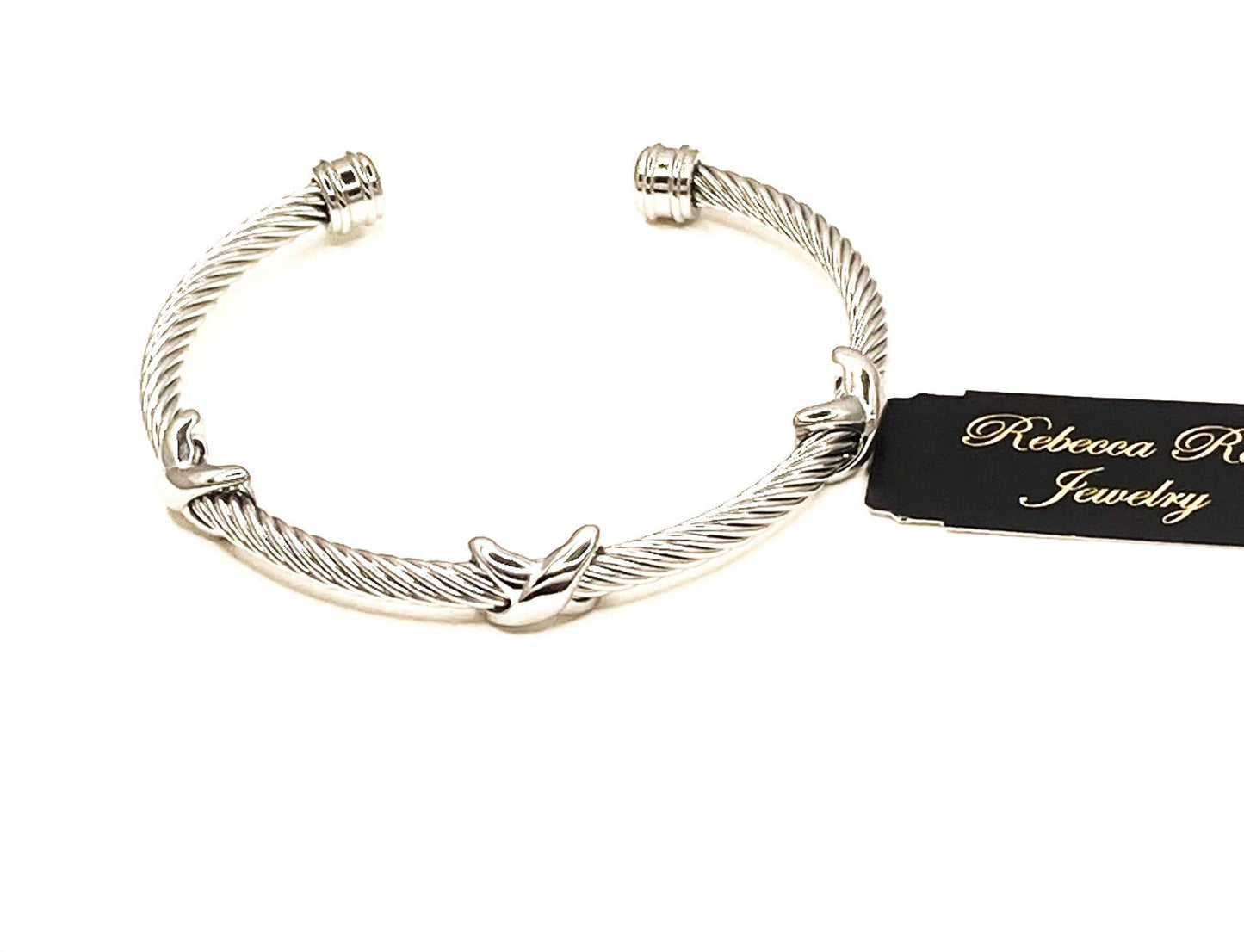Stainless Steel Cable Bracelet : Silver