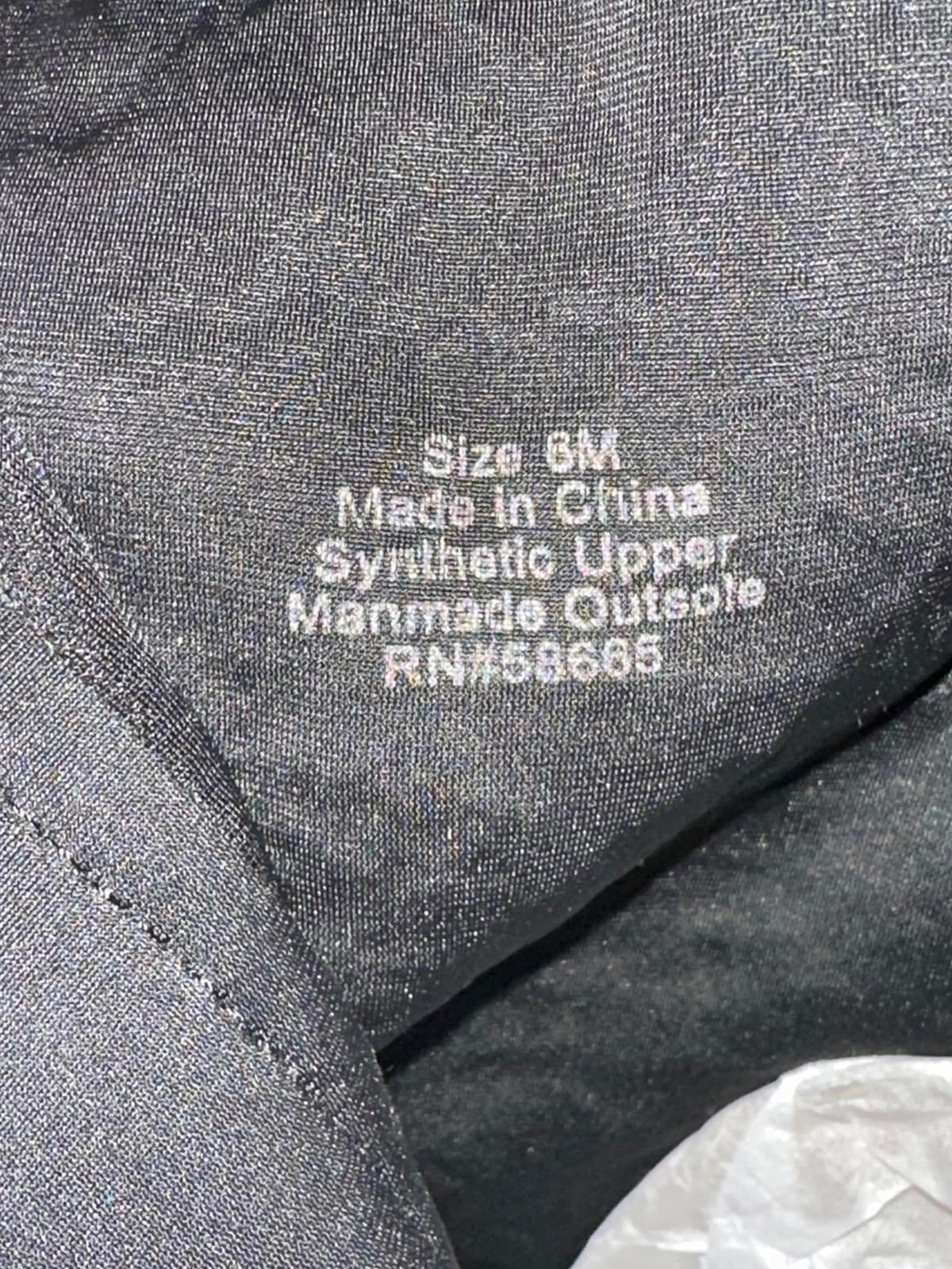 Black Sequin Women's Ankle Boots with Block Heel, Size 6M