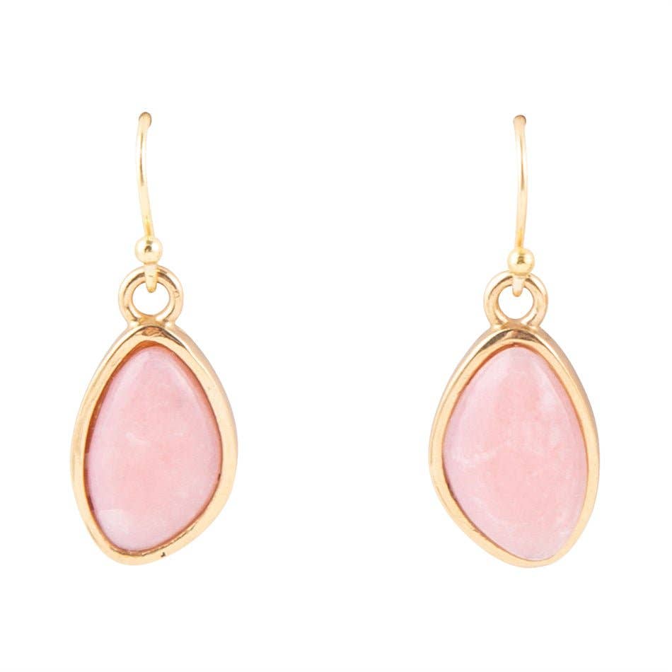 Pink Opal Drop Earrings