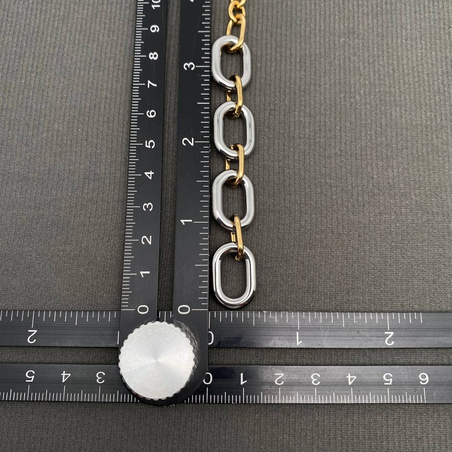 Two Tone 18K Gold Plated S.Steel Chain Necklace - FGS