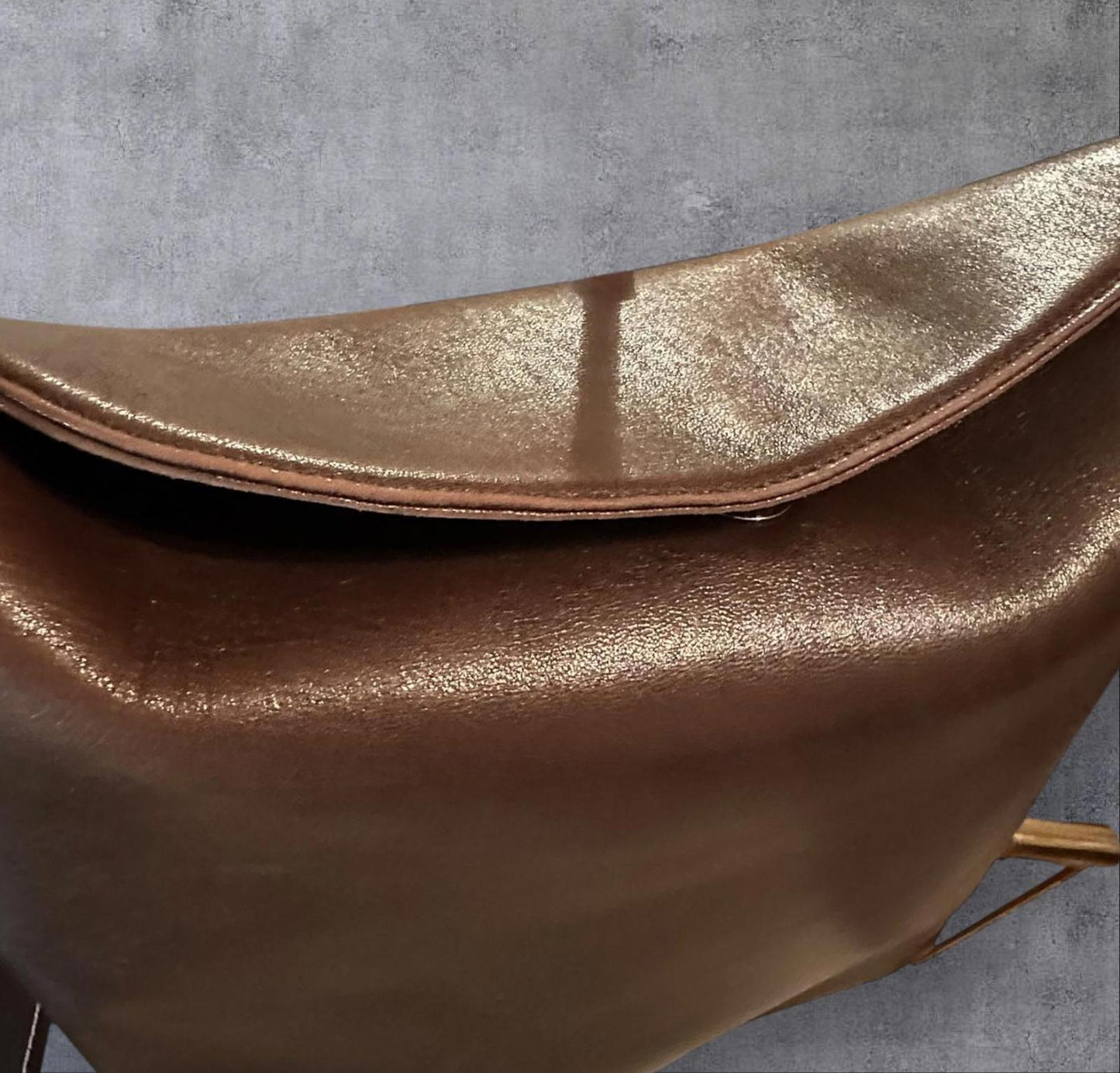 Ferragamo Classic Brown Leather Shoulder Bag