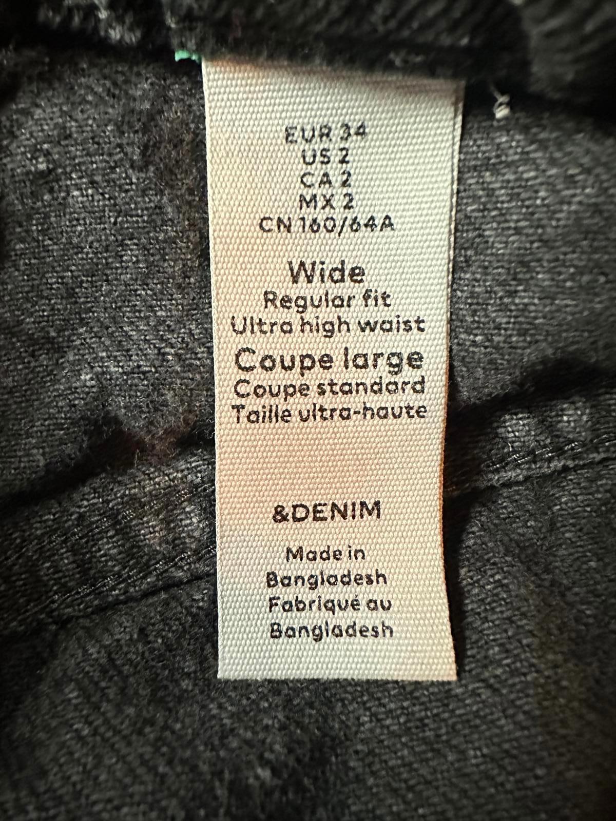 &Denim Women's Black Wide Leg Jeans Size 2