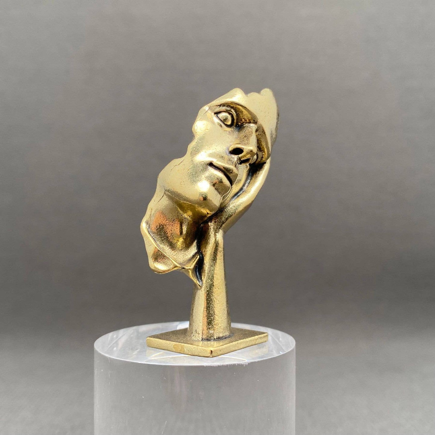 Brass Abstract Figurine Crafts Decoration Desktop Ornaments: Face-covering