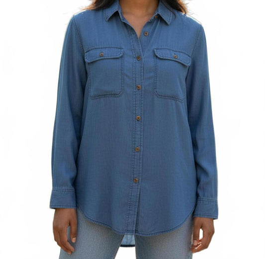 J.Crew Women’s Denim Shirt Size 6 Classic Button‑Down