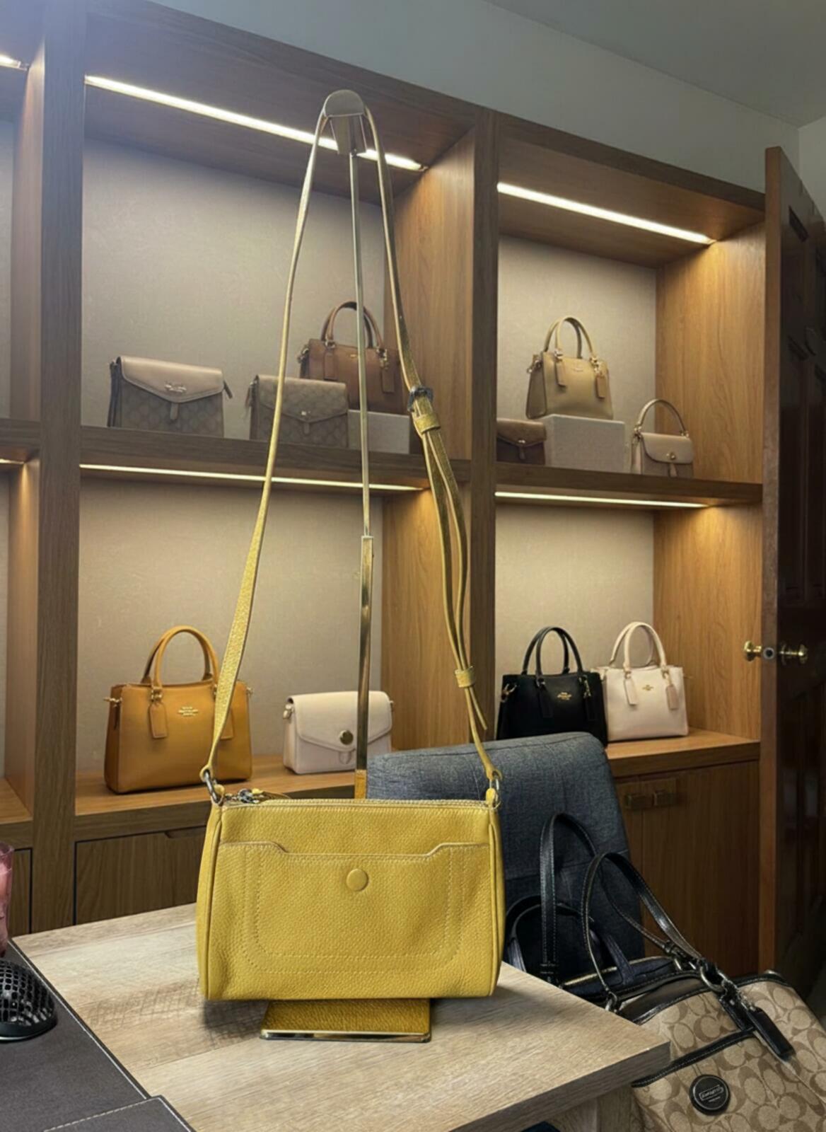 Marc Jacobs Yellow Leather Crossbody Bag